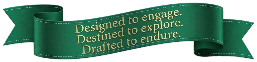 Designed to engage. Destined to explore. Drafted to endure.